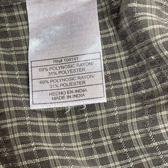 Nike ACG Shirt Mens XL Short Sleeve Plaid green Button - Picture 2 of 12